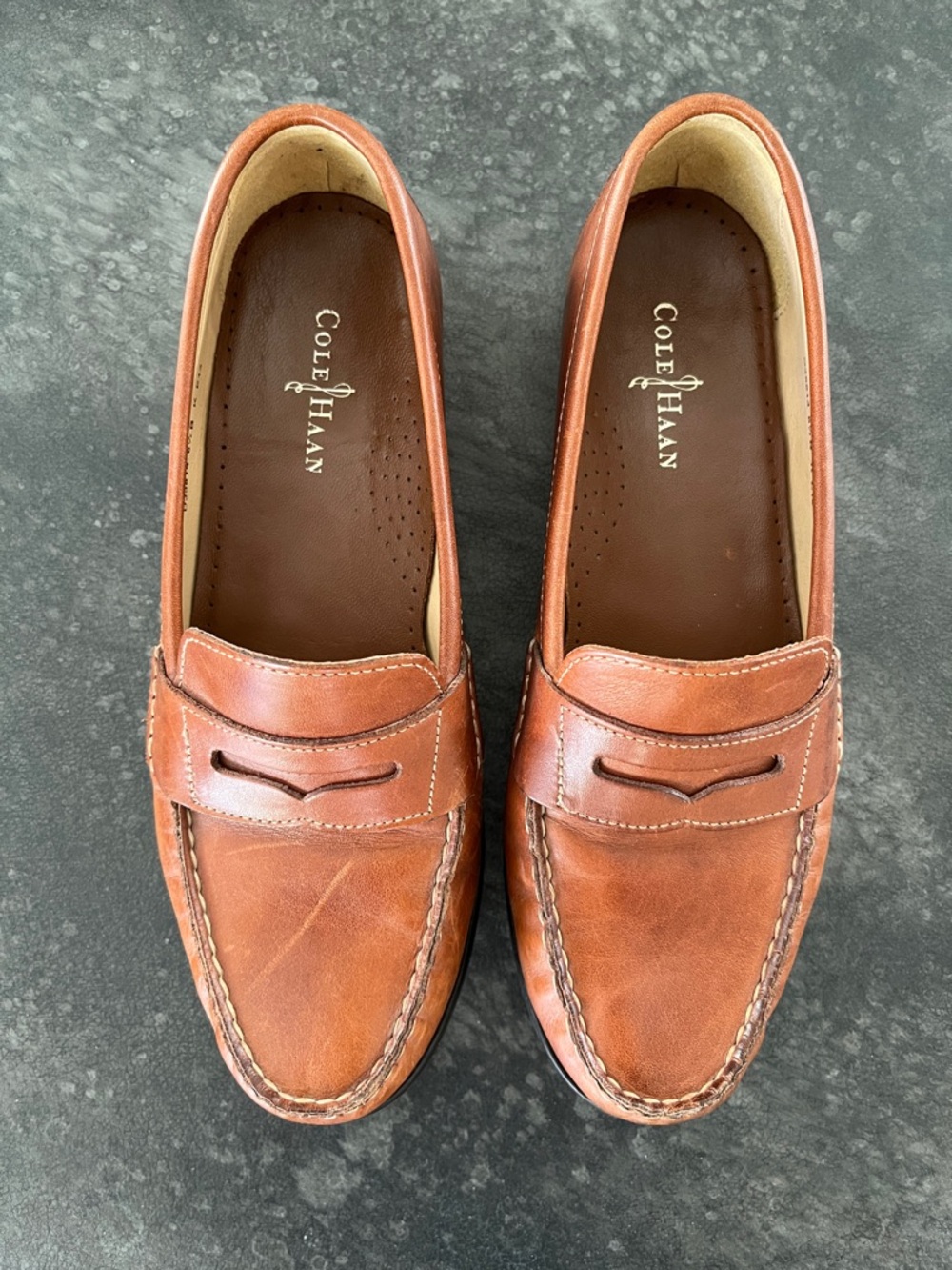 Cole Haan Brown Leather Classic Penny Loafer Slip On Flats Womens 6.5 - Picture 3 of 11